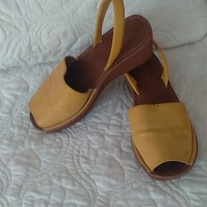Kenneth Cole yellow platform sandals